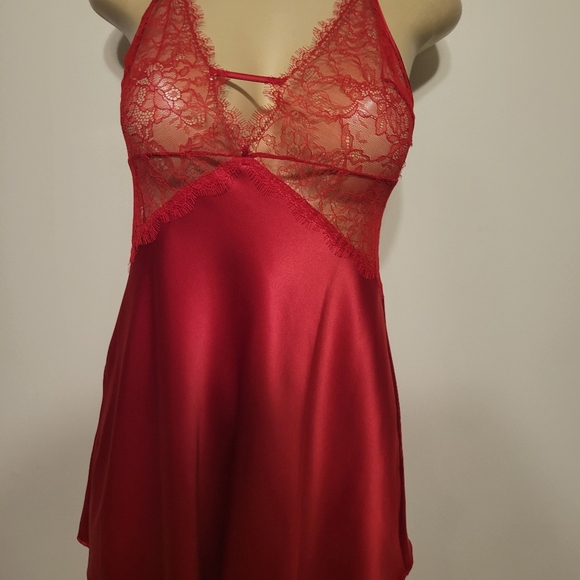 Victoria Secret Babydoll Slip Teddy Red Size Medium Valentines Sexy - Picture 2 of 6